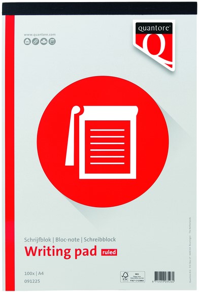 Schrijfblok Quantore A4 gelinieerd GZ OfficeXperience