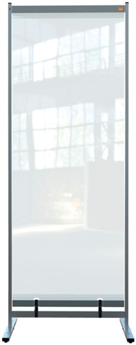 Vloerscheidingspaneel Nobo vrijstaand doorzichtig PVC 78x206cm