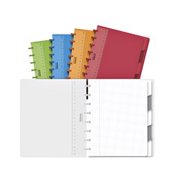Schrift Adoc A5 ruit 5x5mm 144blz 90gr + tabbladen PP assorti