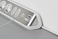 Stekkerdoos Brennenstuhl bureau Estilo 6 voudig inclusief 2 USB 200cm wit/zilver-1