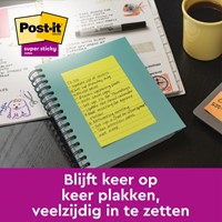 Memoblok Post-it 8645 Super Sticky 203x153mm assorti 6 stuks-3