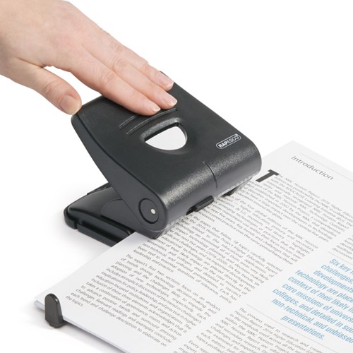 Perforator Rapesco Germ-Savvy Heavy Duty 827-P antibacterieel 2-gaats zwart-2