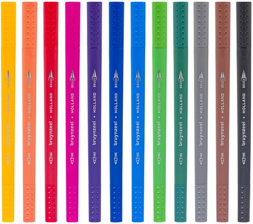 Duotip Bruynzeel Expression fineliner en brushpen assorti 12 stuks-3