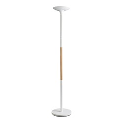 Vloerlamp Unilux Pryska led hout wit