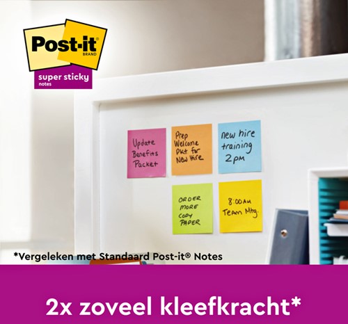 Memoblok Post-it 654 Super Sticky 76x76mm Boost 5 stuks-2