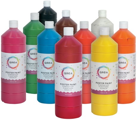 Plakkaatverf Qrea primair geel 1000ml-3