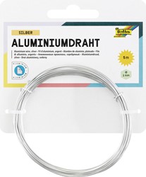 Aluminiumdraad Folia 1mmx5m zilver