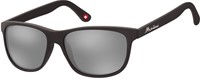 Zonnebril Montana Revo mat zwart met zilveren spiegel glas