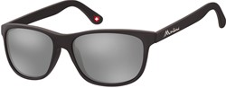 Zonnebril Montana Revo mat zwart met zilveren spiegel glas