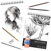Tekenblok Oxford Sketching A4 spiraal 50vel 120gr-2