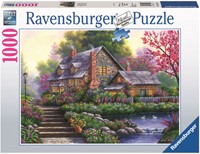 Puzzel Ravensburger romantische cottage 1000 stukjes