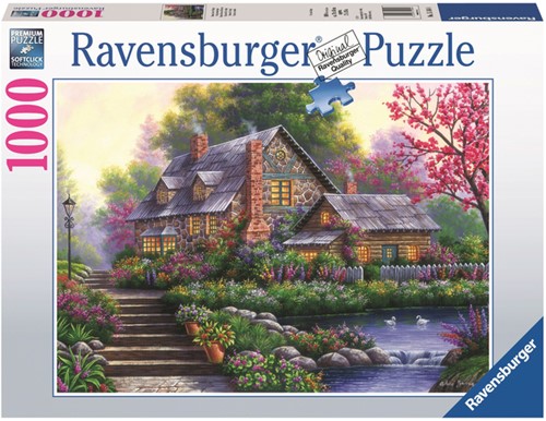 Puzzel Ravensburger romantische cottage 1000 stukjes
