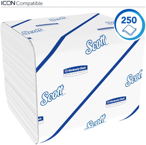 Toiletpapier Scott Control gevouwen 2-laags 110x186mm wit 8508-3