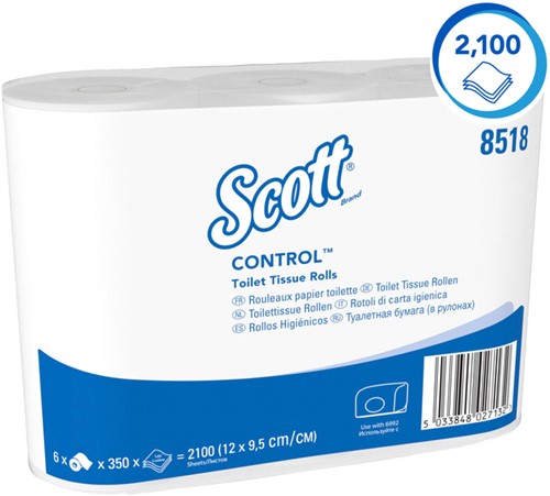 Toiletpapier Scott Control 3-laags 350 vel wit 8518 36 rollen-3