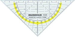 Geodriehoek Rumold 1026 160mm transparant