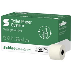 Toiletpapier BlackSatino GreenGrow ST10 systeemrol 2-laags 712vel naturel 314680