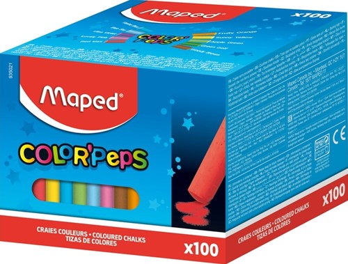 Schoolbordkrijt Maped Color'Peps assorti stofvrij-2
