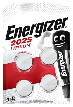 Batterij Energizer knoopcel 4x CR2025 lithium