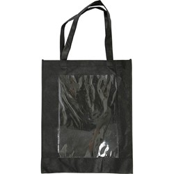 Tas Creativ Company 42x34x12cm met plastic voorkant zwart
