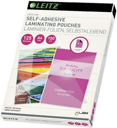 Lamineerhoes Leitz iLAM A4 zelfklevend 2x125micron EVA 100 stuks