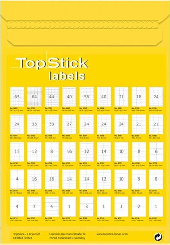 Etiket TopStick 8698 52.5x29.7mm wit 4000 stuks-2