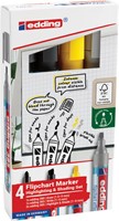 Viltstift edding 385 flipover incl 380 - 383  assorti 4 stuks