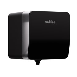 Poetspapierdispenser Satino CF1 Hyginity Plus medium zwart 333417
