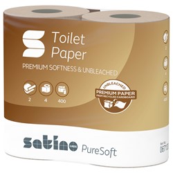 Toiletpapier Satino MT1 PureSoft 2-laags 400 vel naturel 067130