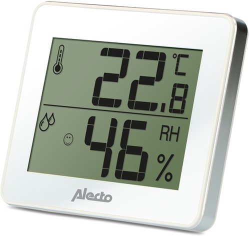 Thermometer hygrometer Alecto WS-55 wit - zilver