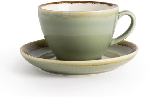 Cappuccinokopje Olympia Kiln 340ml 6 stuks mosgroen-2