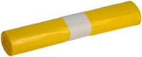 Afvalzak Propsac HDPE T25 70x110cm 120L geel  rol à 20 stuks