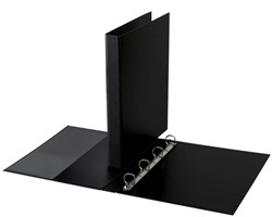 Ringband Quantore A4 4-rings D-mech 20mm PP zwart