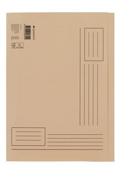 Vouwmap Quantore A4 ongelijke zijde 250gr beige