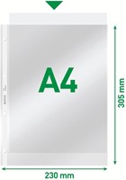 Showtas Leitz Premium standaard copy safe 0.09mm 4-gaats PVC A4 glashelder 100 stuks-2
