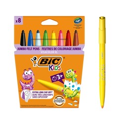 Kleurstiften BicKids Visacolor XL assorti blister à 8 stuks