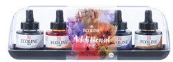 Inkt Talens Ecoline met pipet additional set à 5 ass