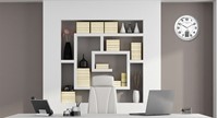 Wandklok Unilux Instinct Ø 30.5cm zilvergrijs/wit-3