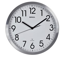 Wandklok MAUL Move RC Ø305x45mm aluminium frame wit incl. batterij