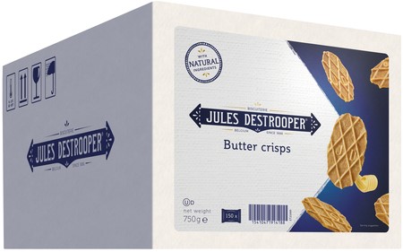 Koekjes Jules Destrooper natuurboterwafels doos 150 stuks