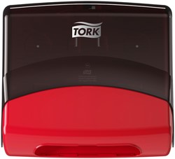 Reinigingsdoekdispenser Tork W4 Performance wandmontage zwart/rood 654008