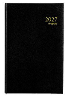 Agenda 2027 Brepols Saturnus Luxe 1dag/1pagina zwart