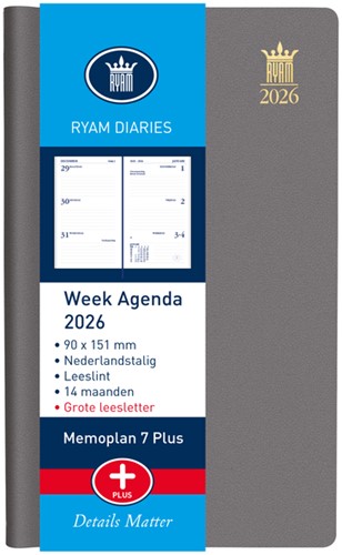 Agenda 2025 Ryam Memoplan 7 Plus Mundior 7dagen/2pagina's assorti-3
