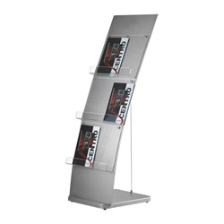 Folderstandaard OPUS 2 6x A4 gebogen wand