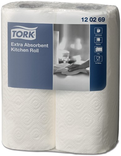 Keukenrol Tork Premium 2-laags 64 vel wit 120269
