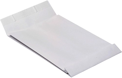Envelop Quantore monsterzak 262x371x38mm zelfklevend wit 125 stuks