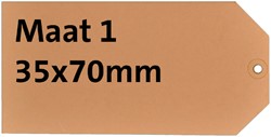 Label karton nr 1 200gr 35x70mm chamois 1000 stuks