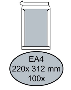 Envelop Quantore bordrug EA4 220x312mm zelfklevend wit 100 stuks