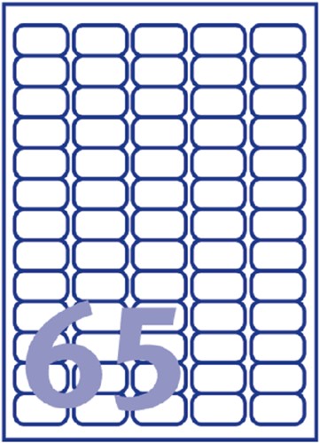 Etiket Avery L7551-25 38.1x21.1mm transparant 1625 stuks-2