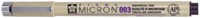 Fineliner Sakura Pigma Micron 003 0.15mm zwart