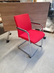 Re-Use stoel HL Lima chroom, xtreme rood
